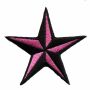 Parche - Estrella n&agrave;utica - negra-rosa