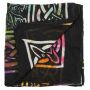 Pañuelo de algodón - Celta Tribal negro - tie dye 01 - Pañuelo cuadrado para el cuello