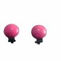 Ear Clips - Round - pink - small