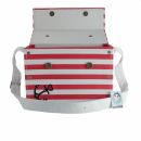 Borsa per valigia con ancora - strisce rosse e bianche