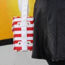 Shoulder bag - red and white - Sling bag