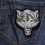 Aufnäher - Wolf - Wolfsgesicht grüne Augen - Patch