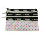 Zipper bag - cosmetic bag - makeup bag - colorful stars