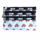 Zipper-bag - with imprinted Fly Agarics - Pencil case