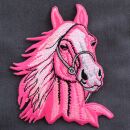 Patch - cavallo - rosa-rosa - toppa