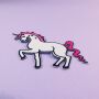 Patch - Unicorn - white-pink