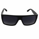 Retro Sunglasses - Rectangular striped - black &amp; white