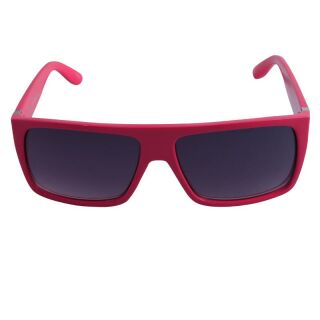 Retro Sunglasses - Rectangular striped - pink & white