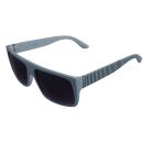 Retro Sunglasses - Rectangular striped - white & black