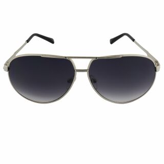 Aviator Sunglasses - M - shiny silver-coloured - black shaded