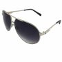 Aviator Sunglasses - M - shiny silver-coloured - black shaded