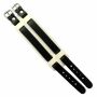 Leather-Bracelet 2-belts - black 2