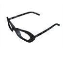 glitzernde Partybrille - silber &amp; schwarz-transparent...