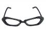 glitzernde Partybrille - silber & schwarz-transparent gemustert - Spaßbrille