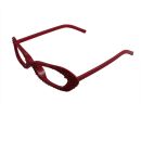 glitzernde Partybrille - rot & rot - Spaßbrille