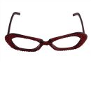 occhiali da festa scintillanti - rosso e rosso scuro -...