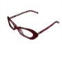 glitzernde Partybrille - rot & rot-transparent gemustert - Spaßbrille