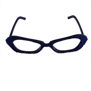 occhiali da festa scintillanti - blu e blu - occhiali divertenti