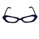glitzernde Partybrille - blau & blau - Spaßbrille