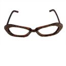 Glittering Partyglasses - light brown & lightbrown-transparent