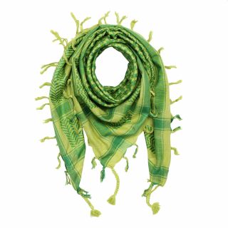 Kufiya - yellow - green-turquoise - Shemagh - Arafat scarf