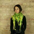 Kufiya - yellow - green-turquoise - Shemagh - Arafat scarf