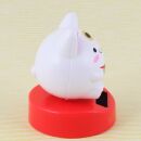 Solar Wobble Figure - Thick Happy Cat - white