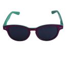 80er Retro Sonnenbrille zweifarbig - lila & grün