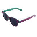 80er Retro Sonnenbrille zweifarbig - lila &amp; gr&uuml;n