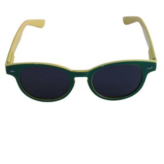 Retro gafas de sol in due colores - verde & amarillo