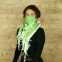 Kufiya - Keffiyeh - blanco - verde - Pañuelo de Arafat