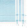 Kufiya - white - blue-light blue - Shemagh - Arafat scarf