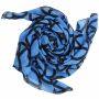 Pañuelo de algodón - Signo de paz 10 cm azul - negro - Pañuelo cuadrado para el cuello