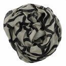 Sciarpa di cotone - Modello di pace 10 cm grigio - nero - foulard quadrato