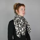 Sciarpa di cotone - Panno di pace 10 cm beige - nero - foulard quadrato