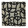 Cotton Scarf - Peace sign pattern 10 cmbeige - black - squared kerchief
