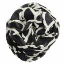 Sciarpa di cotone - Panno di pace 10 cm nero - beige - foulard quadrato