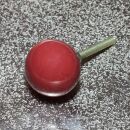 Pomello in ceramica shabby chic rotondo - monocolore - rossomarrone