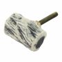 Ceramic door knob shabby chic - trunk - white-black