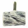 Ceramic door knob shabby chic - trunk - white-black