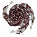 Kufiya - white - rot-bordeaux - Shemagh - Arafat scarf