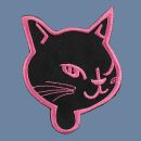 Patch - Cat Head - nero-rosa - Patch