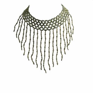 Sequined Necklace - yellow
