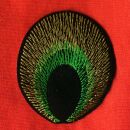 Patch - occhio di pavone - nero-verde-marrone - toppa