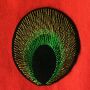 Patch - occhio di pavone - nero-verde-marrone - toppa
