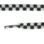 Shoelaces - white-black chequered - approx. 110 x 0,8 cm