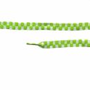 Shoelaces - white-green-light green chequered - approx....