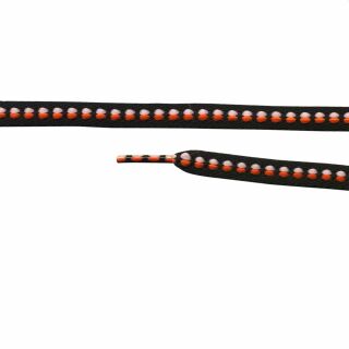 Schnürsenkel - schwarz-orange-weiß - ca. 100 x 0,8 cm - Schuhband