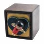 Scatola quadrata in legno con figura - elfo 5 - cassetto in legno
