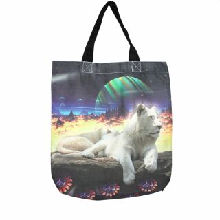 Stofftasche XL - weißer Löwe - Einkaufsbeutel